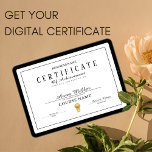 Certificate Of Completion Awards Black And White Poster<br><div class="desc">Discover our downloadable Certificate of Completion Awards designed for Estheticians, Nail Techs, Lash Extension, Wig Making, Makeup, and Hair classes. This fully customizable template features a classic black and white design, offering a timeless elegance to your diplomas. Crafted in handwritten script typography, it adds a touch of sophistication. Customize your...</div>