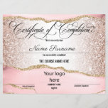 Certificate of Completion Course Completion logo<br><div class="desc">Makeup artist Wink Eye Beauty Salon Lash Extension Course Completion,  you can add your logo</div>