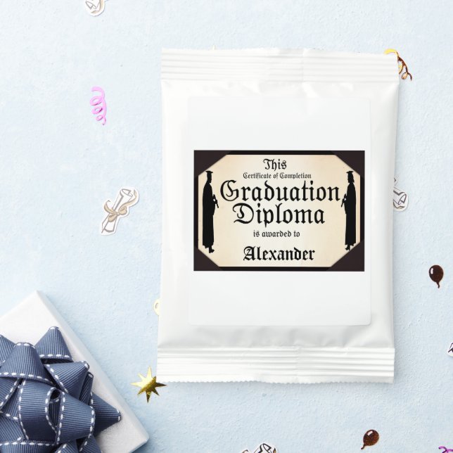 Certificate of Completion Diploma Graduation Lemonade Drink Mix (Packets)