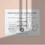 Certificate of Completion of Motorcycle Training<br><div class="desc">Simple and elegant certificates of completion of motorcycle training.</div>