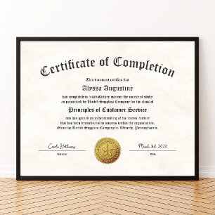 Certificate of Completion Print
