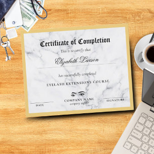 Certificate of Completion Proficiency Marble Theme