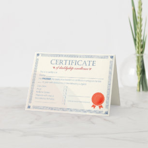 Certificate of Daddyship Excellence: Teen-Approved Thank You Card