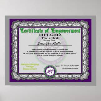 Certificate of Empowerment Poster