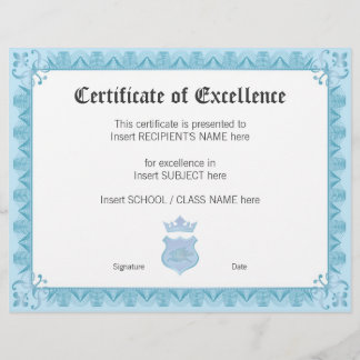 CERTIFICATE OF EXCELLENCE