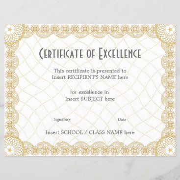 CERTIFICATE OF EXCELLENCE