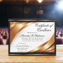 Certificate of Excellence Gold Black Ribbons