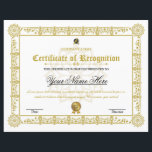 Certificate Of Recognition<br><div class="desc">Certificate Template. Printable Certificate of Recognition</div>