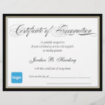 Certificate of Recognition Award  - Add Logo<br><div class="desc">Simple elegant Certificate of Recognition - customize with your logo</div>