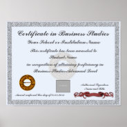 Certificate Of Subject Curriculum Award Photo Id Poster at Zazzle
