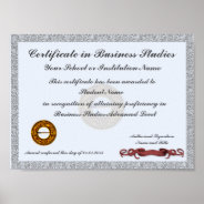 Certificate Of Subject Curriculum Award Poster at Zazzle