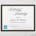 Certificate of Training Award  - Add Logo<br><div class="desc">Simple elegant Certificate of Training - customize with your logo</div>