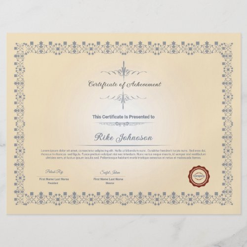 Certificate Template Flyer
