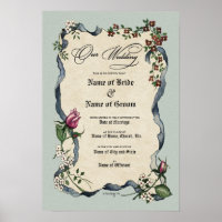 Certificate Wedding-Marriage-(Ornamental Keepsake)