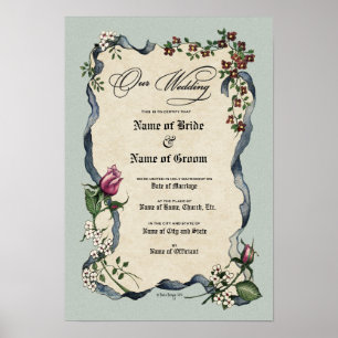 Certificate Wedding-Marriage-(Ornamental Keepsake) Poster