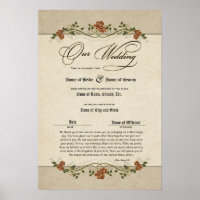 Certificate Wedding-Marriage-(Ornamental Keepsake)