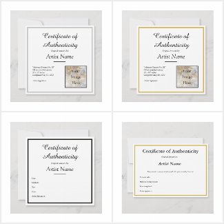 Certificates of Authenticity for Art