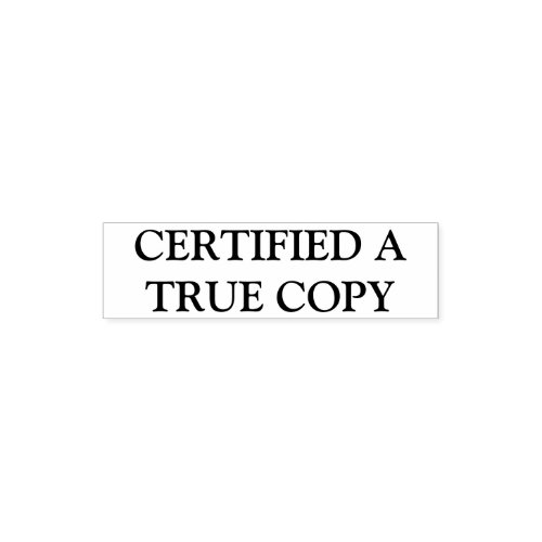 Certified a true copy  black ink pocket stamp