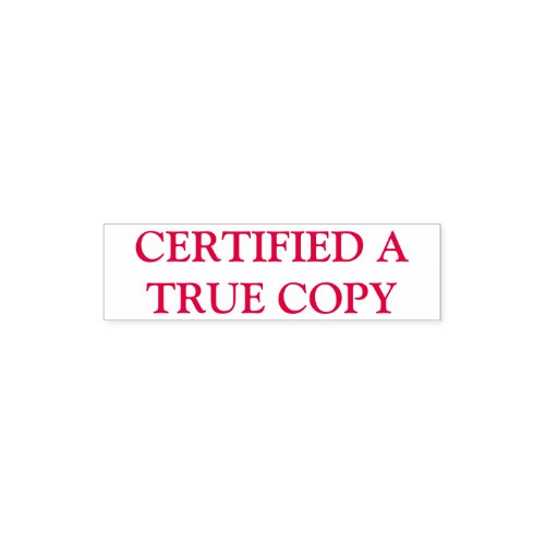 Certified a true copy  DIY color ink Pocket Stamp