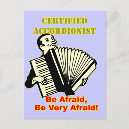 Certified Accordionist Postcard