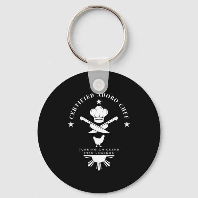 Certified Adobo Chef New Filino Graphics Statement Keychain (Front)