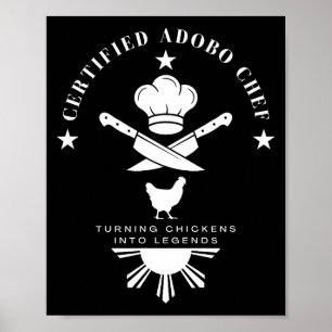 Certified Adobo Chef New Filino Graphics Statement Poster