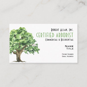Certified Arborist Business Card