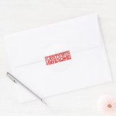 Certified Awesome Stamp Classic Round Sticker (Envelope)