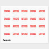 Certified Awesome Stamp Classic Round Sticker (Sheet)