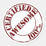 Certified Awesome Stickers at Zazzle