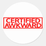 Certified Awkward Stamp Classic Round Sticker