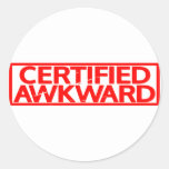 Certified Awkward Stamp Classic Round Sticker