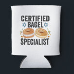 Certified Bagel Specialist Funny Jewish Hanukkah  Can Cooler<br><div class="desc">hanukkah, passover, yiddish, chanukah, jewish, menorah, jew, gift, birthday, bagel</div>
