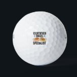 Certified Bagel Specialist Funny Jewish Hanukkah  Golf Balls<br><div class="desc">hanukkah, passover, yiddish, chanukah, jewish, menorah, jew, gift, birthday, bagel</div>