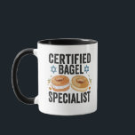 Certified Bagel Specialist Funny Jewish Hanukkah  Mug<br><div class="desc">hanukkah, passover, yiddish, chanukah, jewish, menorah, jew, gift, birthday, bagel</div>