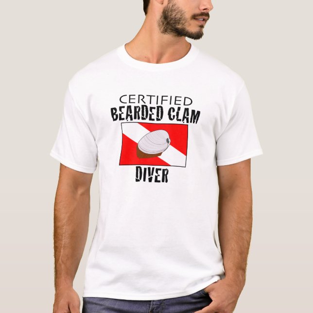 Certified Bearded Clam Diver T-Shirt (Front)
