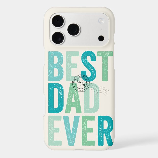 Certified Best Dad Ever Father's Day Typography Case-Mate iPhone Case (Back)