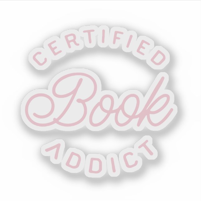 Certified book addict sticker (Front)