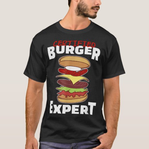 Certified Burger Expert Meat Eater Barbecue T_Shirt