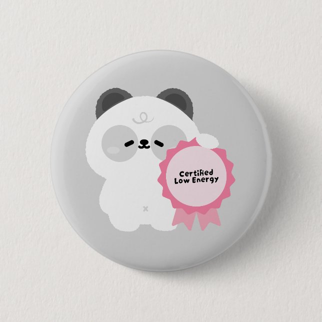 Certified Burnt Out Panda Button (Front)
