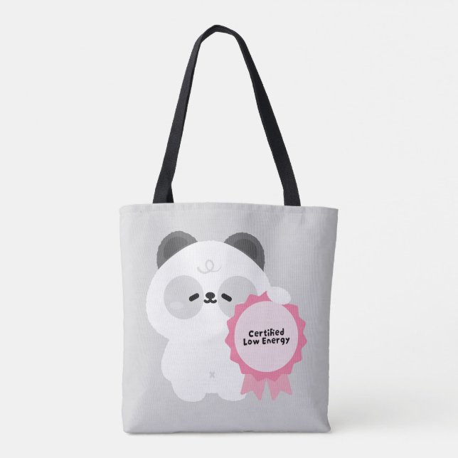 Certified Burnt Out Panda Tote Bag (Back)