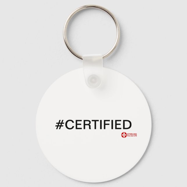 #CERTIFIED button Keychain (Front)