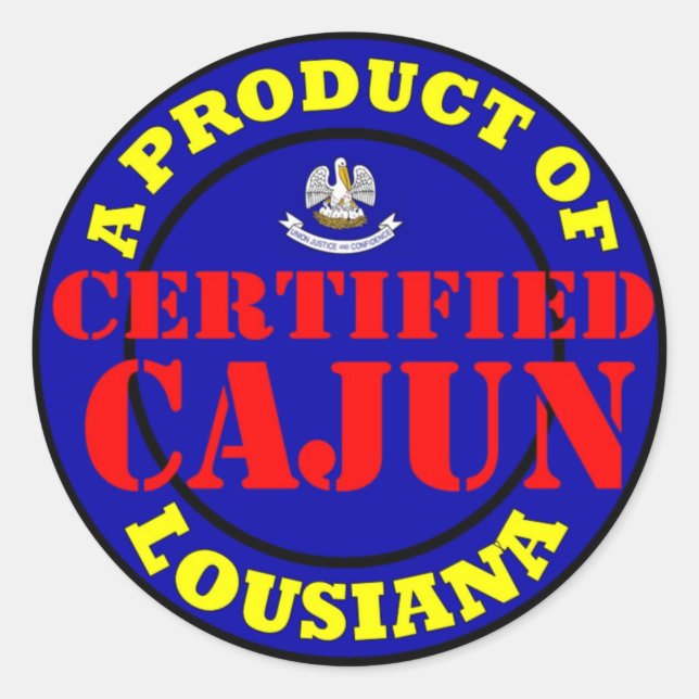CERTIFIED CAJUN CLASSIC ROUND STICKER (Front)
