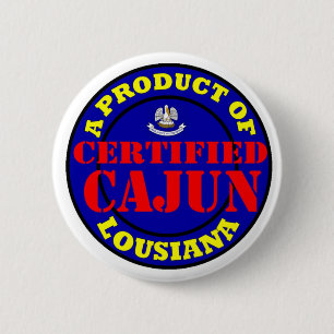 CERTIFIED CAJUN PINBACK BUTTON
