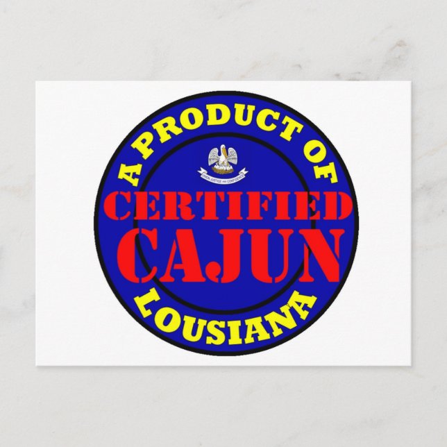 CERTIFIED CAJUN POSTCARD (Front)