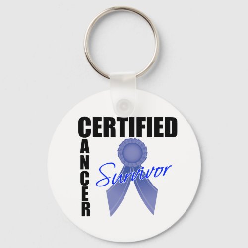 Certified Cancer Survivor _ Colon Cancer Keychain