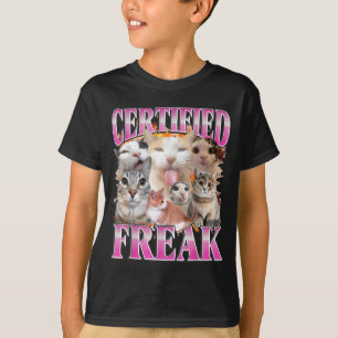 Certified cat graphic bootleg funny gen z humor T-Shirt
