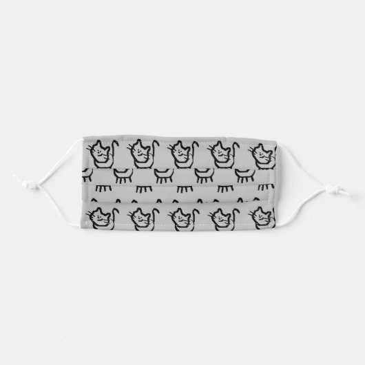Certified Cat Lady Adult Cloth Face Mask (Front, Folded)