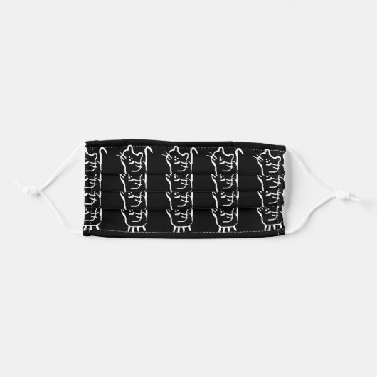 Certified Cat Lady Adult Cloth Face Mask (Front, Folded)