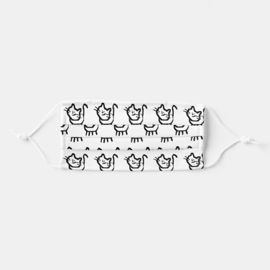 Certified Cat Lady Adult Cloth Face Mask (Front, Folded)